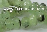 CRU132 15.5 inches 10*14mm faceted rondelle green rutilated quartz beads