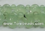 CRU135 13*18mm oval & round double drilled green rutilated quartz beads