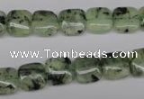 CRU195 15.5 inches 10*10mm square green rutilated quartz beads