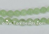 CRU200 15.5 inches 6mm faceted round green rutilated quartz beads