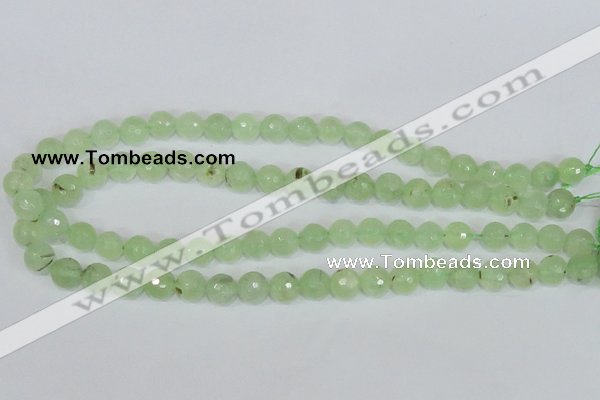 CRU200 15.5 inches 6mm faceted round green rutilated quartz beads