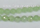 CRU201 15.5 inches 8mm faceted round green rutilated quartz beads