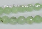 CRU204 15.5 inches 14mm faceted round green rutilated quartz beads