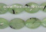 CRU207 15.5 inches 13*18mm faceted oval green rutilated quartz beads