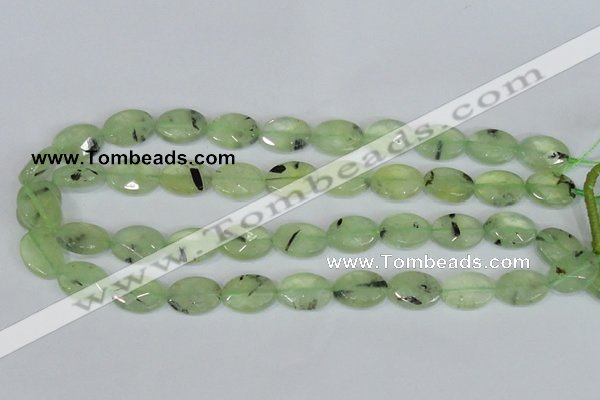 CRU207 15.5 inches 13*18mm faceted oval green rutilated quartz beads