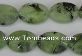 CRU208 15.5 inches 15*20mm faceted oval green rutilated quartz beads