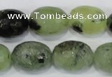 CRU216 15 inches 15*20mm faceted egg shape green rutilated quartz beads