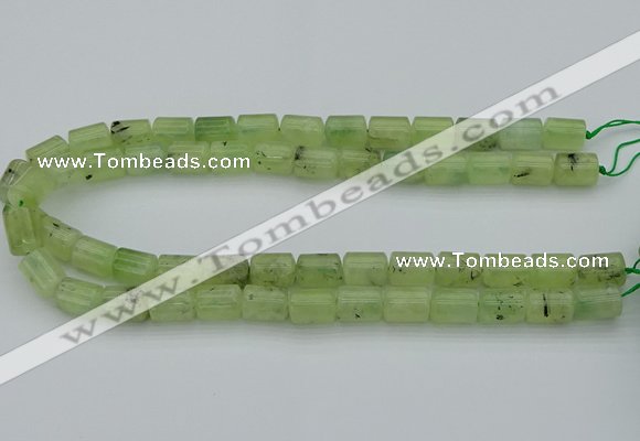 CRU227 15.5 inches 10*14mm tube green rutilated quartz beads