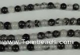 CRU301 15.5 inches 5mm round black rutilated quartz beads