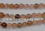 CRU452 15.5 inches 6mm round Multicolor rutilated quartz beads