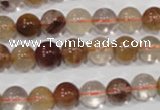 CRU454 15.5 inches 9mm round Multicolor rutilated quartz beads