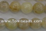 CRU583 15.5 inches 10mm round golden rutilated quartz beads