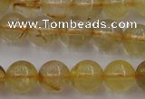 CRU602 15.5 inches 8mm round golden rutilated quartz beads