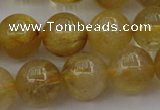 CRU605 15.5 inches 11mm round golden rutilated quartz beads