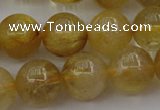 CRU605 15.5 inches 11mm round golden rutilated quartz beads