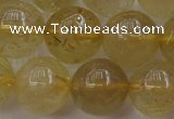 CRU614 15.5 inches 12mm round golden rutilated quartz beads