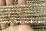 CRU628 15.5 inches 5mm round golden rutilated quartz beads