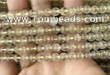 CRU629 15.5 inches 6mm round golden rutilated quartz beads