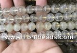 CRU632 15.5 inches 10mm round golden rutilated quartz beads