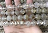 CRU634 15.5 inches 13mm round golden rutilated quartz beads