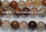 CRU654 15.5 inches 10mm round Multicolor rutilated quartz beads