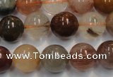 CRU655 15.5 inches 12mm round Multicolor rutilated quartz beads