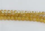 CRU661 15.5 inches 10mm round golden rutilated quartz beads