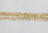 CRU665 15.5 inches 3mm faceted round golden rutilated quartz beads