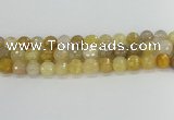 CRU669 15.5 inches 10mm faceted round golden rutilated quartz beads