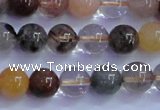 CRU751 15.5 inches 6mm round Multicolor rutilated quartz beads