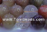 CRU754 15.5 inches 12mm round Multicolor rutilated quartz beads