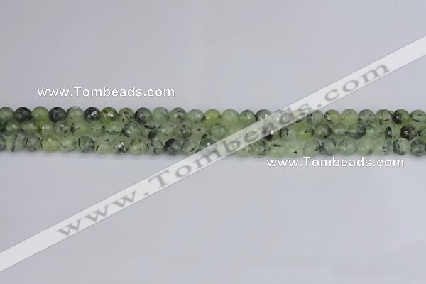 CRU800 15.5 inches 4mm faceted round prehnite gemstone beads