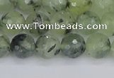 CRU802 15.5 inches 8mm faceted round prehnite gemstone beads