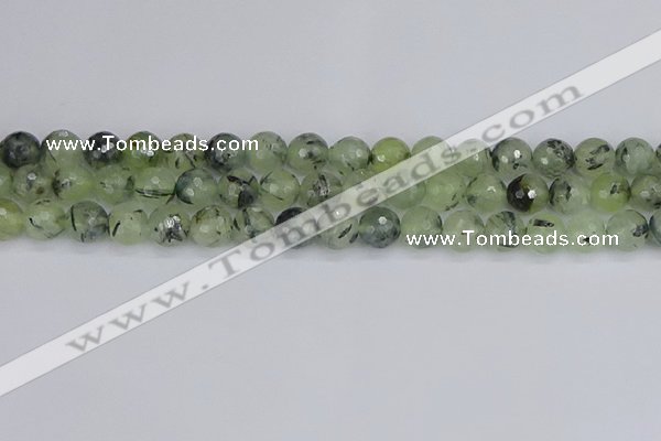 CRU803 15.5 inches 10mm faceted round prehnite gemstone beads