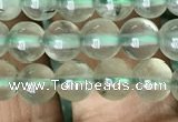 CRU811 15.5 inches 6mm round green rutilated quartz beads