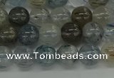 CRU852 15.5 inches 8mm round blue rutilated quartz beads