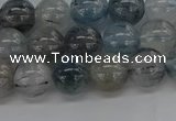 CRU853 15.5 inches 10mm round blue rutilated quartz beads