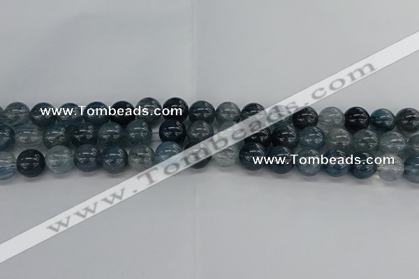 CRU861 15.5 inches 10mm round blue rutilated quartz beads