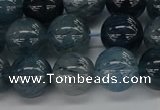 CRU862 15.5 inches 12mm round blue rutilated quartz beads