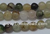 CRU901 15.5 inches 6mm round green rutilated quartz beads wholesale