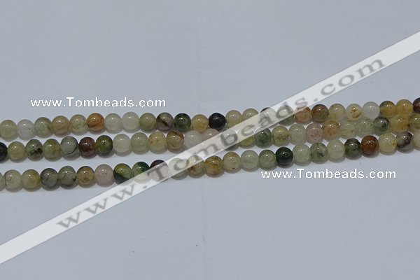 CRU901 15.5 inches 6mm round green rutilated quartz beads wholesale