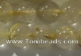 CRU927 15.5 inches 7mm round golden rutilated quartz beads wholesale