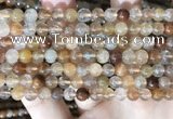 CRU944 15.5 inches 6mm round mixed rutilated quartz beads