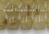 CRU951 15.5 inches 7mm round golden rutilated quartz beads