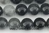 CRU970 15.5 inches 8mm round black rutilated quartz gemstone beads