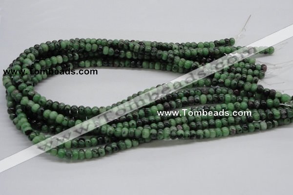 CRZ05 15.5 inches 4*6mm rondelle ruby zoisite gemstone beads Wholesale