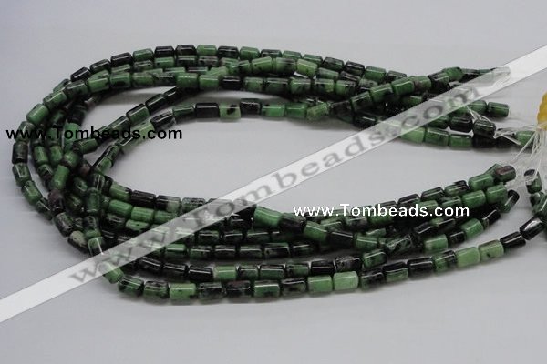 CRZ07 15.5 inches 6*8mm column ruby zoisite gemstone beads Wholesale