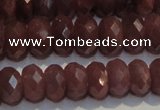 CRZ1013 15.5 inches 3*5mm faceted rondelle A- grade ruby beads