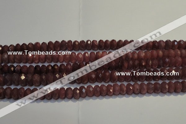 CRZ1014 15.5 inches 4*6mm faceted rondelle A- grade ruby beads