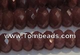 CRZ1015 15.5 inches 5*7mm faceted rondelle A- grade ruby beads